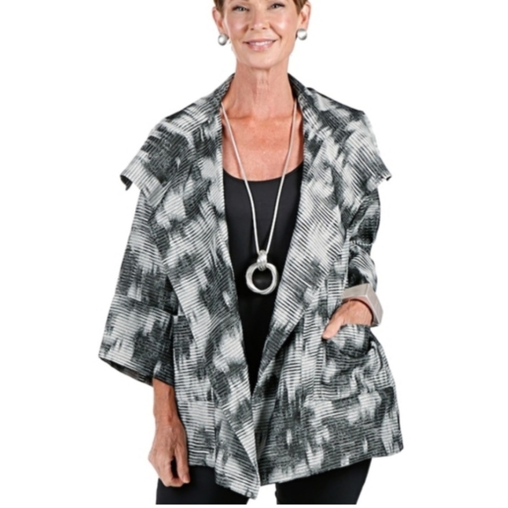 MarlaWynne Waves Burnout Kabuki topper jacket kimono L